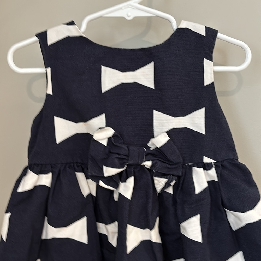 Kate Spade x babyGap black/white bow dress w/hot pink tulle at bottom size 3T - Picture 2 of 5